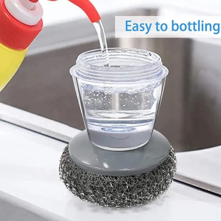 Kitchen Cleaning Dish Brush Scrubber with Soap Dispenser