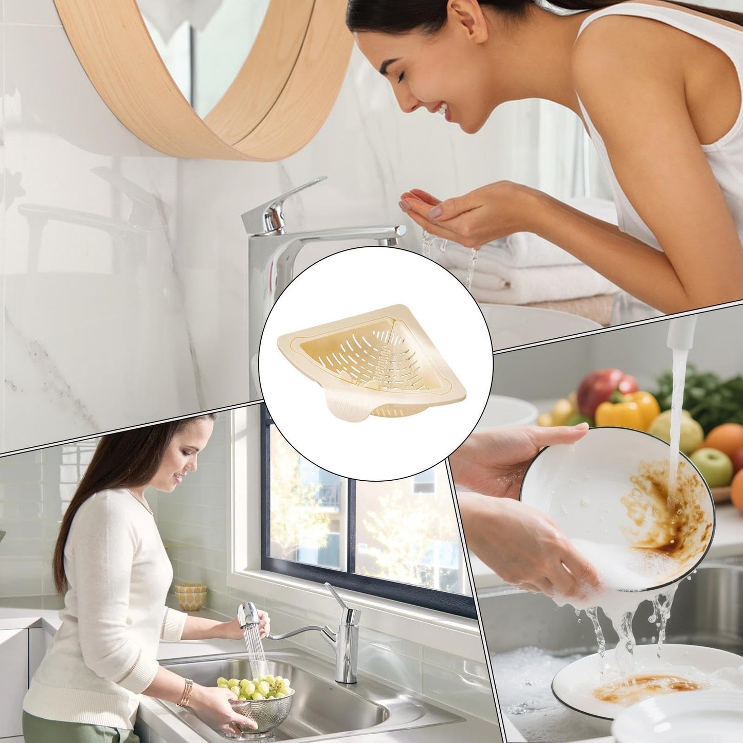 Magnetic Corner Sink Drain Basket Kitchen Strainer