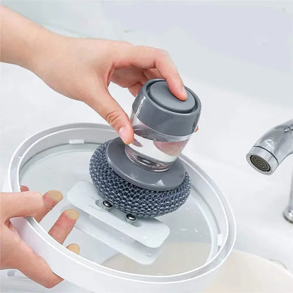 Kitchen Cleaning Dish Brush Scrubber with Soap Dispenser