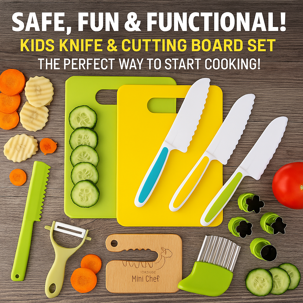 MiniChef Kids Kitchen Tools Set – 13 pieces (Plastic Packaging)