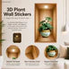 3D Plant Wall Stickers (Set of 3)