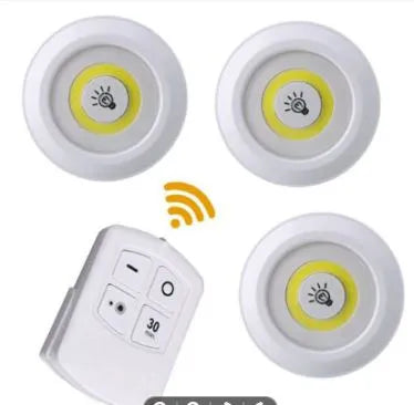Pack of 3 Wireless LED Night Lights with Remote Control – Ultra-Bright