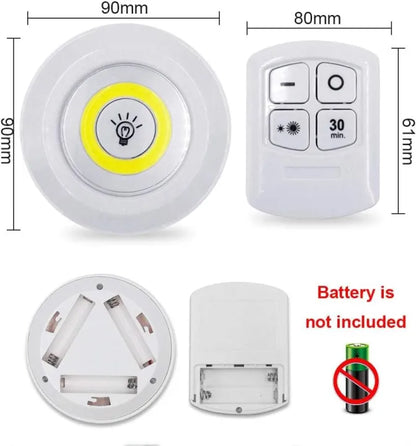 Pack of 3 Wireless LED Night Lights with Remote Control – Ultra-Bright