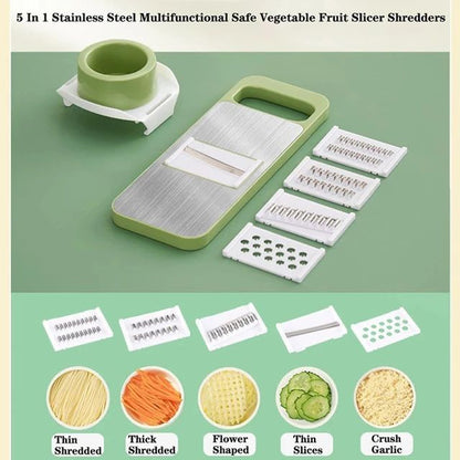 5-in-1 Vegetable Cutter – Multifunctional Grater & Slicer