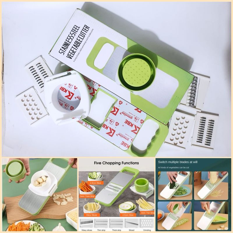 5-in-1 Vegetable Cutter – Multifunctional Grater & Slicer